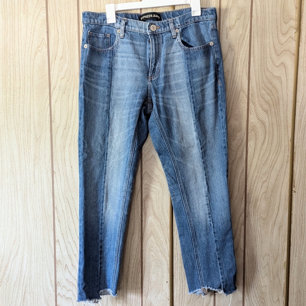 Express Two Tone Skinny Jeans